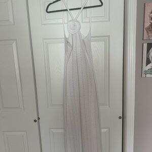 Lulu's White Backless Maxi Dress